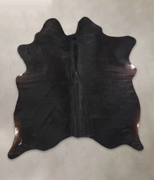 Solid Black Cowhide Rug #A24499