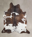 Chocolate and White Cowhide Rug #A24528