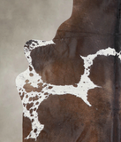 Chocolate and White Cowhide Rug #A24528