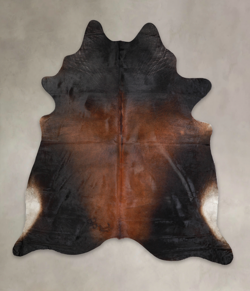 Brown with Red Cowhide Rug #A24530