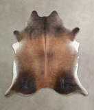 Brown with Red Cowhide Rug #A24531