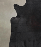 Solid Black Cowhide Rug #A24542