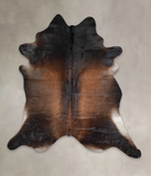 Brown with Red Cowhide Rug #A24550
