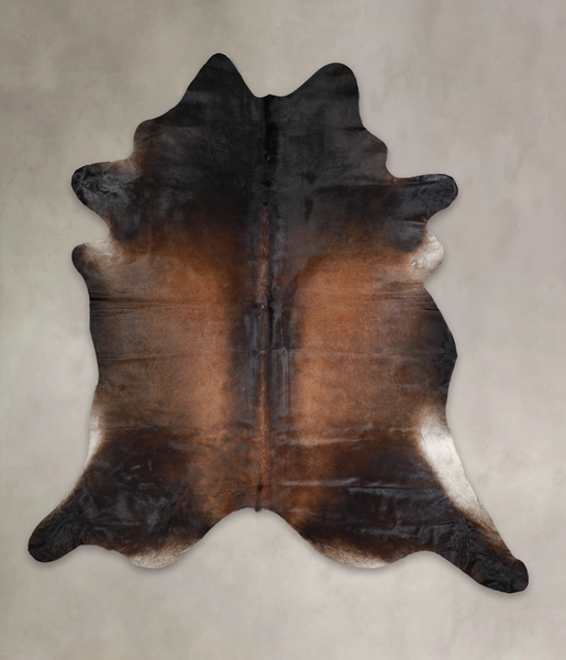 Brown with Red Cowhide Rug #A24550