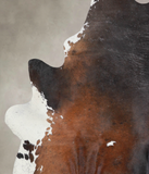 Chocolate and White Cowhide Rug #A24552