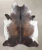 Salt and Pepper Brown Cowhide Rug #A24554