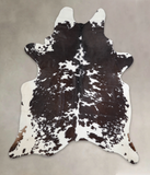 Chocolate and White Cowhide Rug #A24555