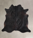 Solid Black Cowhide Rug #A24557
