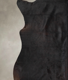 Solid Black Cowhide Rug #A24557