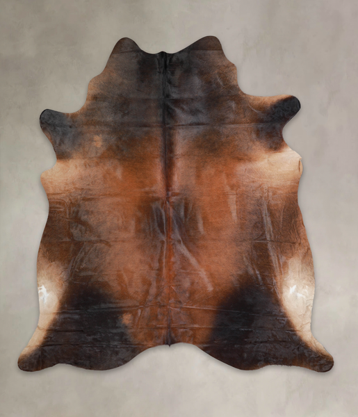 Brown with Red Cowhide Rug #A24559