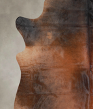 Brown with Red Cowhide Rug #A24559
