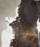 Chocolate and White Cowhide Rug #A24561