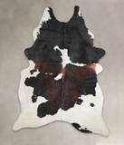 Chocolate and White Cowhide Rug #A24562
