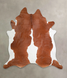 Brown and White Cowhide Rug #A24580