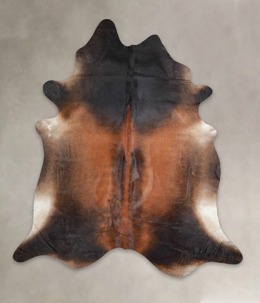 Brown with Red Cowhide Rug #A24599