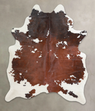 Chocolate and White Cowhide Rug #A24667