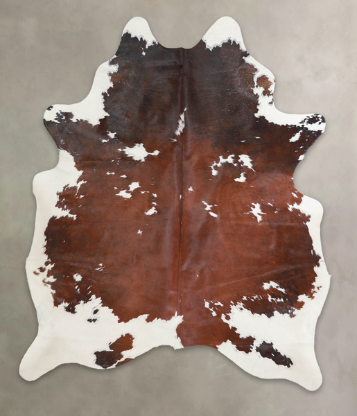 Chocolate and White Cowhide Rug #A24667