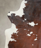 Chocolate and White Cowhide Rug #A24667