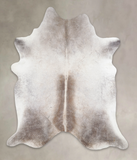 Grey with Beige Cowhide Rug #A24677