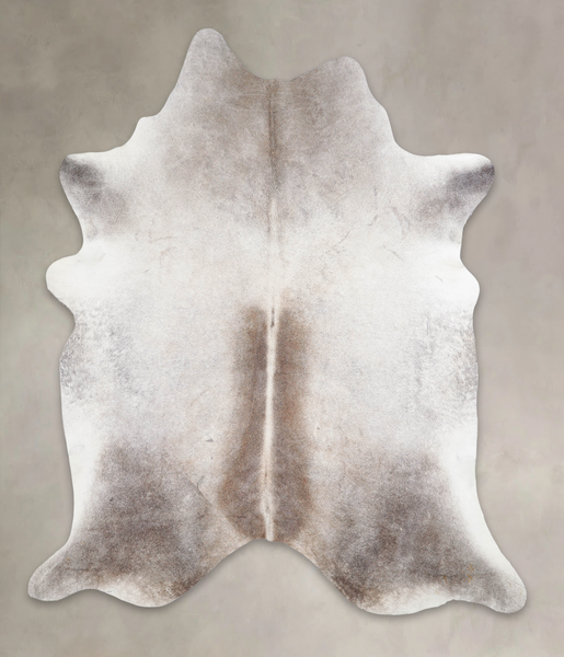 Grey with Beige Cowhide Rug #A24677
