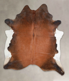 Brown with Red Cowhide Rug #A24687
