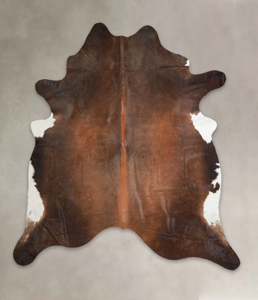 Brown with Red Cowhide Rug #A24688