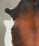 Brown with Red Cowhide Rug #A24698