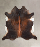 Brown with Red Cowhide Rug #A24729