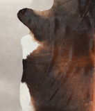 Brown with Red Cowhide Rug #A24729
