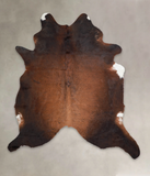 Brown with Red Cowhide Rug #A24737