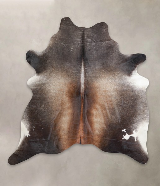 Grey with Beige Cowhide Rug #A24748