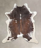 Chocolate and White Cowhide Rug #A24751