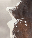 Chocolate and White Cowhide Rug #A24751