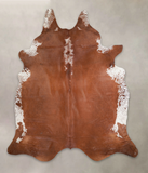 Brown and White Regular Cowhide Rug #A24763