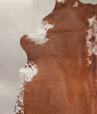 Brown and White Regular Cowhide Rug #A24763