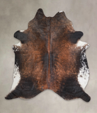 Chocolate and White Cowhide Rug #A24767