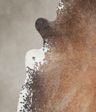 Chocolate and White Cowhide Rug #A24772