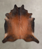 Brown with Red Cowhide Rug #A24773