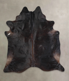 Solid Black Cowhide Rug #A24787