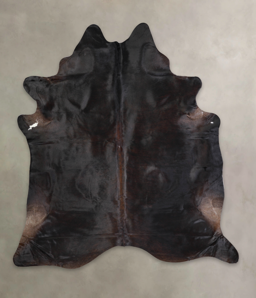 Solid Black Cowhide Rug #A24787