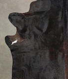 Solid Black Cowhide Rug #A24787