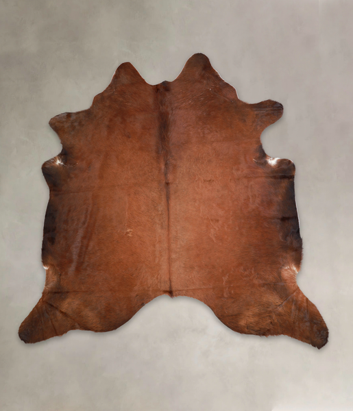 Solid Brown Cowhide Rug #A24790