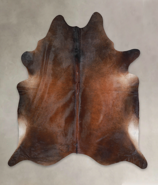 Brown with Red Cowhide Rug #A24824
