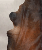 Brown with Red Cowhide Rug #A24824