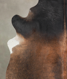 Brown with Red Cowhide Rug #A24831
