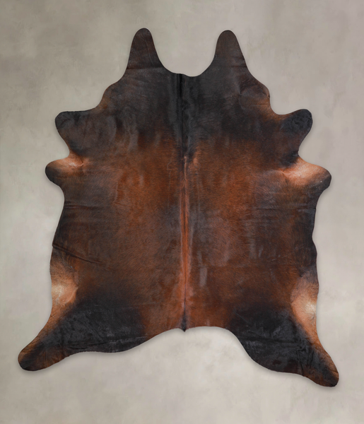 Brown with Red Cowhide Rug #A24835