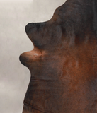 Brown with Red Cowhide Rug #A24835