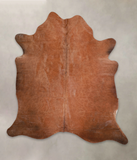 Solid Brown Cowhide Rug #A24852