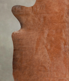 Solid Brown Cowhide Rug #A24852