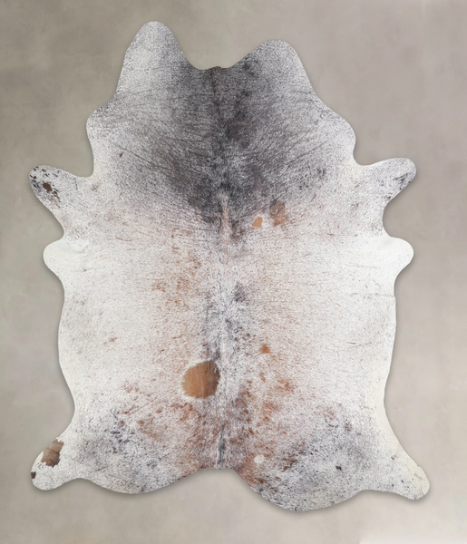 Salt and Pepper Brown Cowhide Rug #A24861